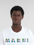 MARNI T-Shirt With Gingham Marni Logo Mens Apparel
